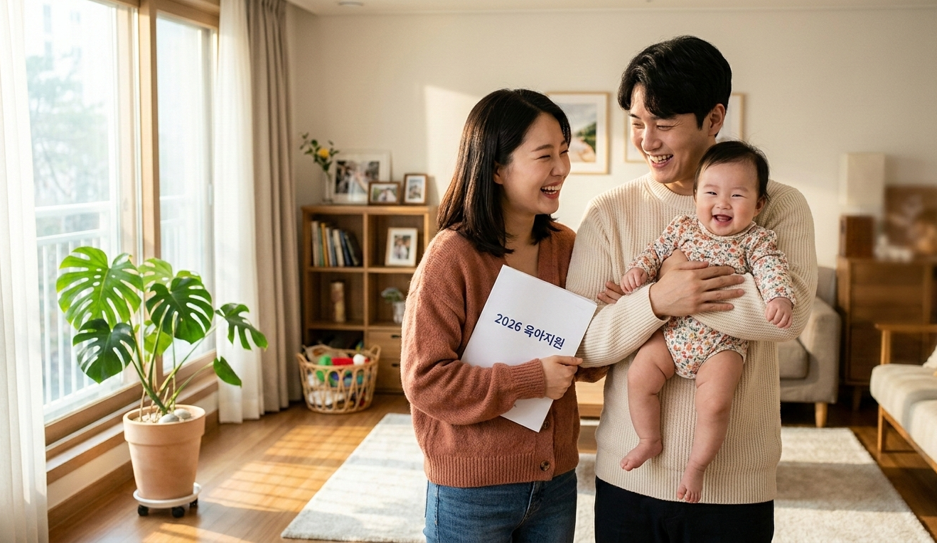 육아휴직급여를 신청하고 행복한 부부