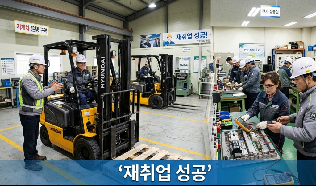 중장년이 근로현장에서 일하는 모습