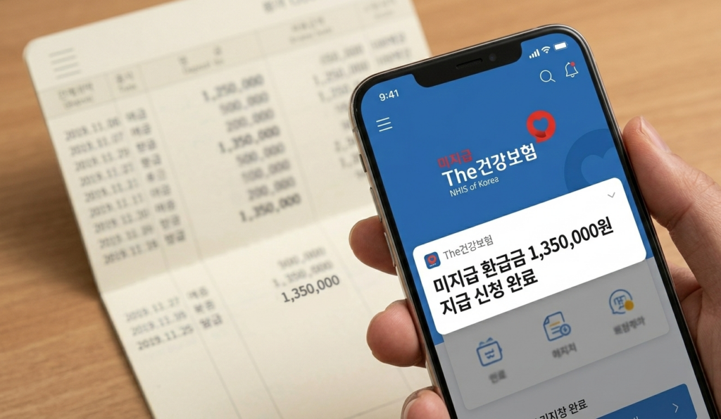 2026년 건강보험 미환급금 조회 및 신청 가이드 앱 실행 화면