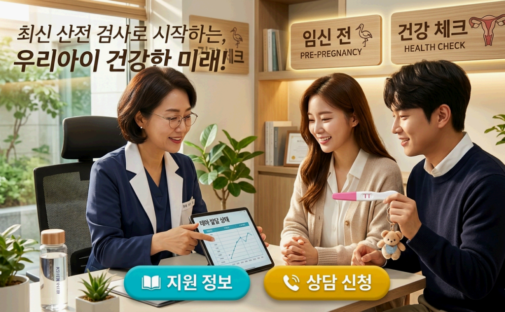 임신 사전건강 관리 지원사업으로 산전 검사를 받는 신혼부부